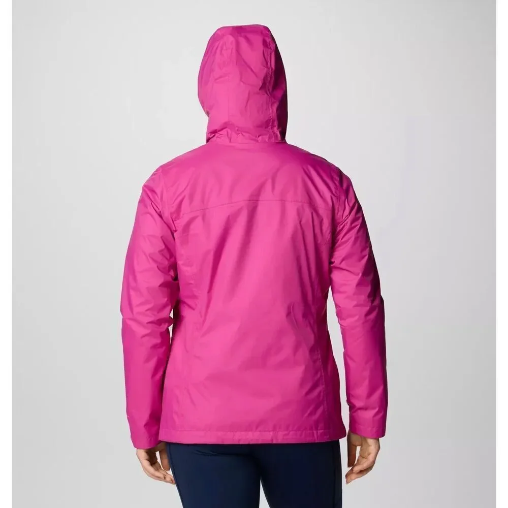 Columbia Women's Arcadia II Rain Jacket Fuchsia Pink NWT Size Large - Picture 4 of 9